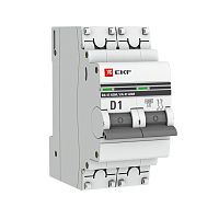 Автоматический выключатель 2P 1А (D) 6кА ВА 47-63M без теплового расцепителя PROxima | код  mcb4763m-6-2-1D-pro | EKF
